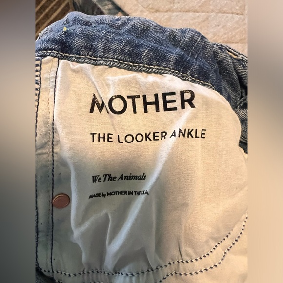 MOTHER The Looker Ankle Sz 24 in We The Animals Blue Stretch Jeans Orig $275 - Picture 12 of 13